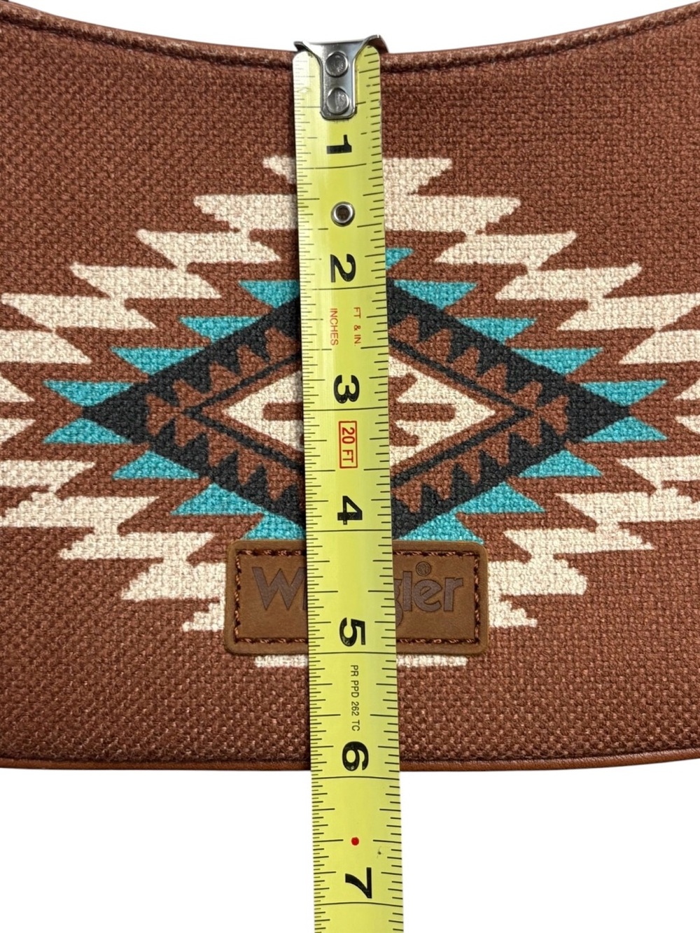 Wrangler Aztec Southwestern Crossbody Shoulder Bag Tan EUC Like New - Picture 13 of 13